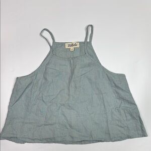Listicle Blue Linen Tank Top Size Small